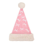 Packed Party Pink Velvet and Bows Santa Hat
