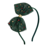 Sweet Wink Emerald Rhinestone Christmas Headband