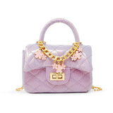 Zomi Gems Classic Sparkle Top Handbag- Baby Purple