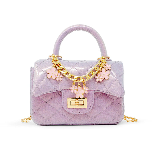 Zomi Gems Classic Sparkle Top Handbag- Baby Purple