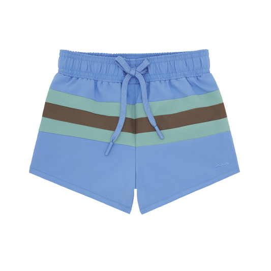 Minnow boys lagoon blue triple colorblock boardie