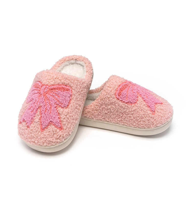 Pink Bows Girl's Slippers