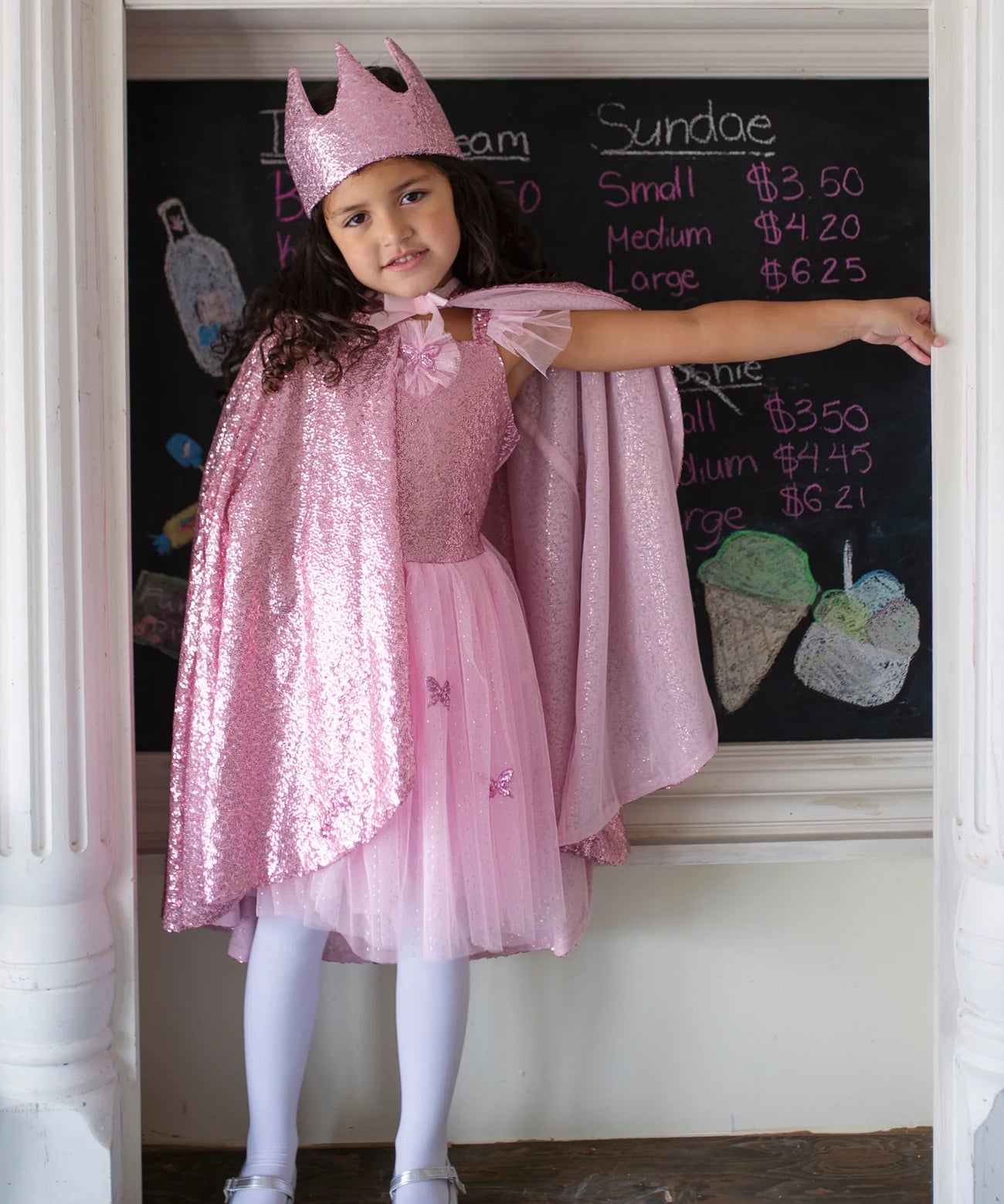 Great Pretenders Pink Sequins Butterfly Dress With Wings