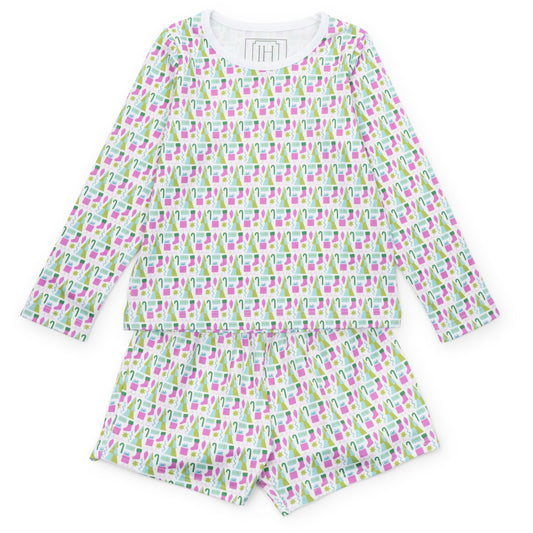 Sophie Girls' Short Set - Mod Holiday Pink