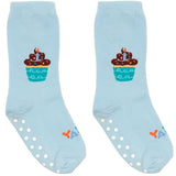 Living Royal Blue Birthday Cupcake 3D Packaged Crew Socks