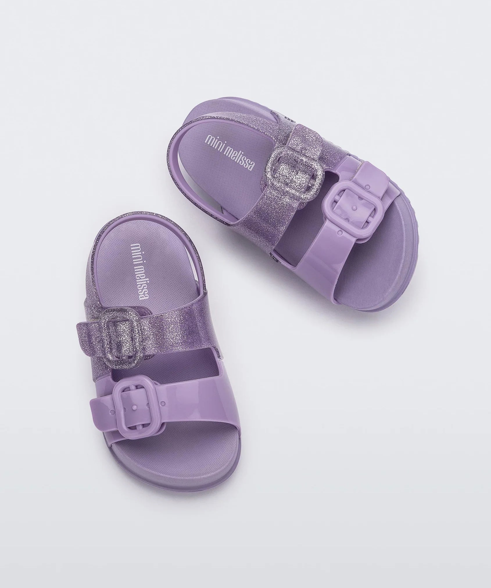Mini Melissa Cozy Sandals - Lilac Glitter
