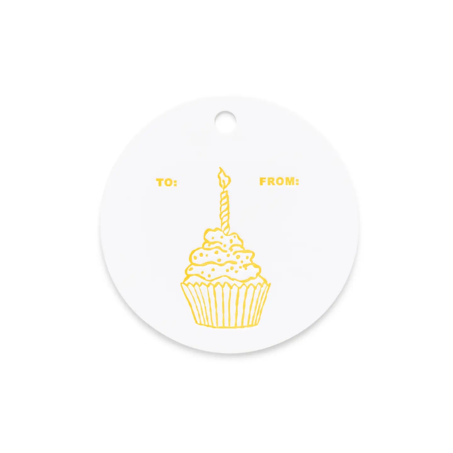 Letterpress Cupcake Gift Tags