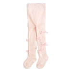 Sweet Wink Blush Velvet Bow Tights