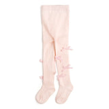 Sweet Wink Blush Velvet Bow Tights