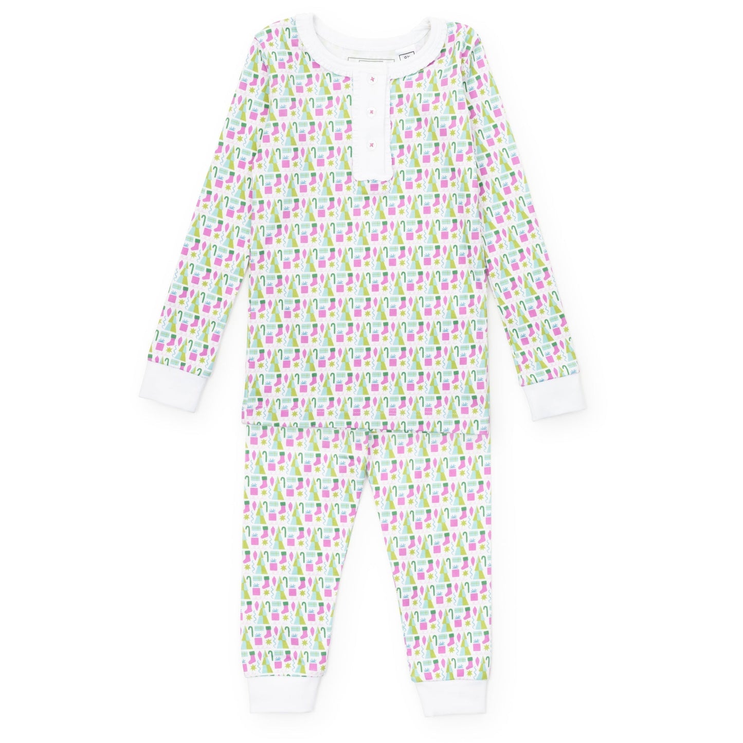 Alden Girls' Pajama Pant Set - Mod Holiday Pink