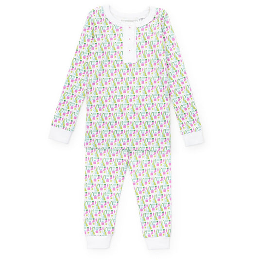 Alden Girls' Pajama Pant Set - Mod Holiday Pink