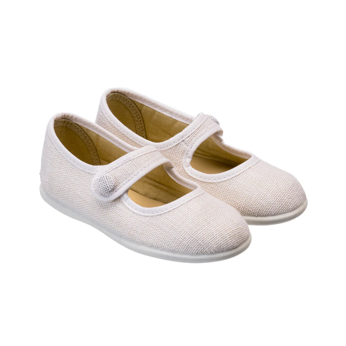 Elephantito Linen Mary Jane- White