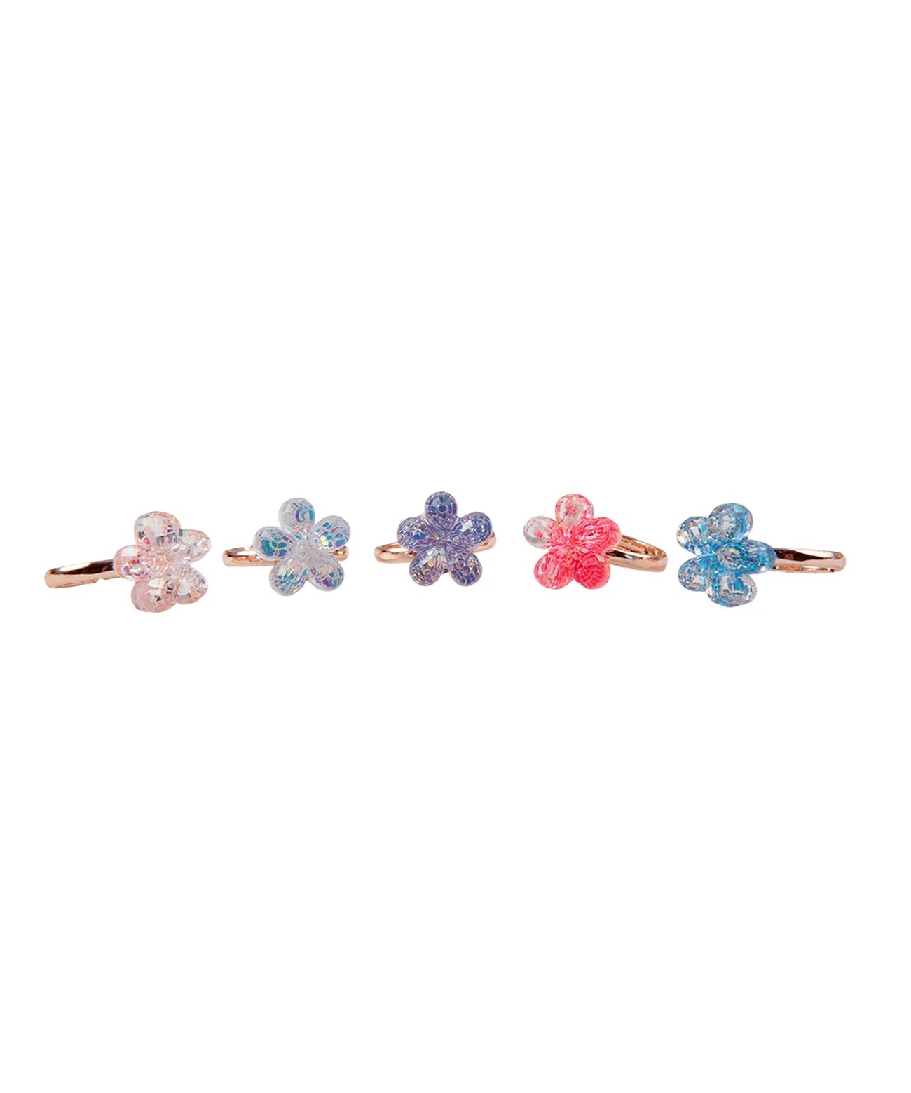 Great Pretenders Boutique Shimmer Flower Ring Set