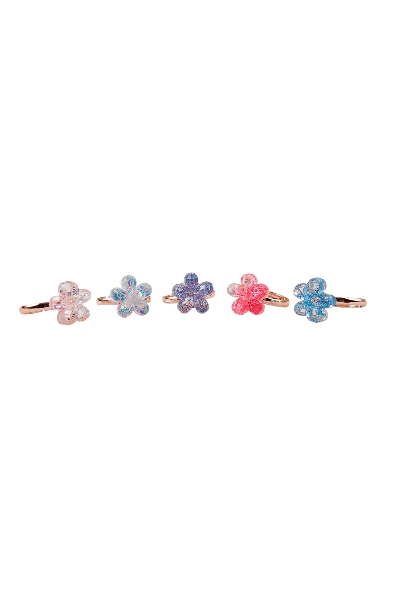 Great Pretenders Boutique Shimmer Flower Ring Set