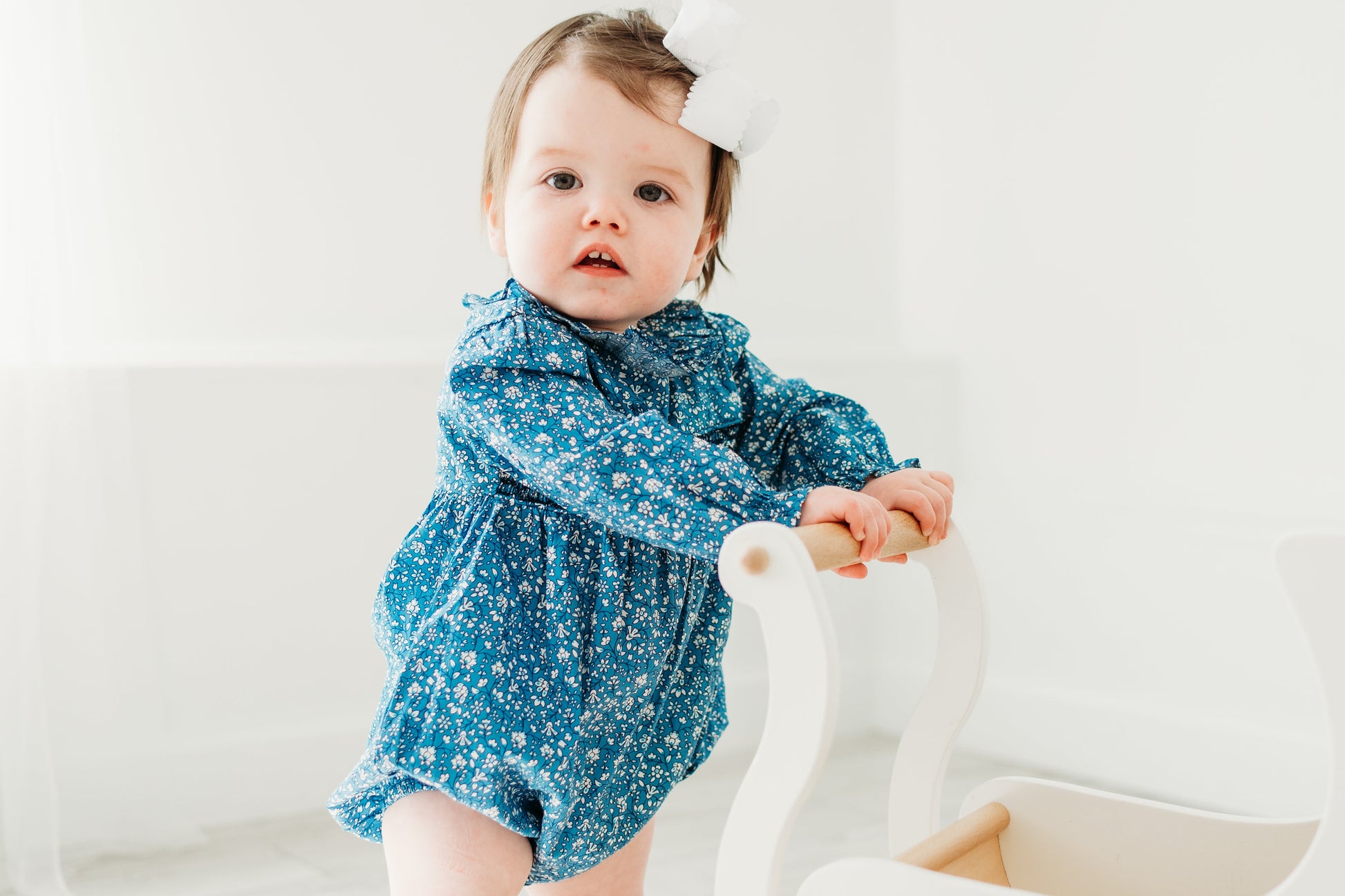 Maddie and Connor Claire Floral Smocked Bubble