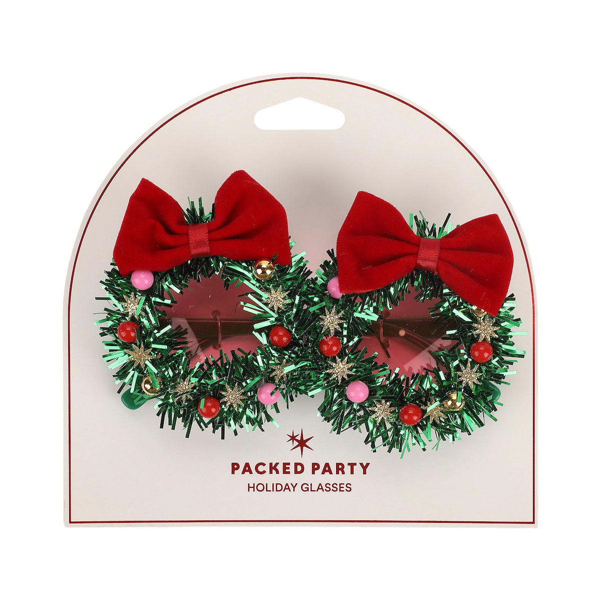 Packed Party Fa La La Wreath Glasses