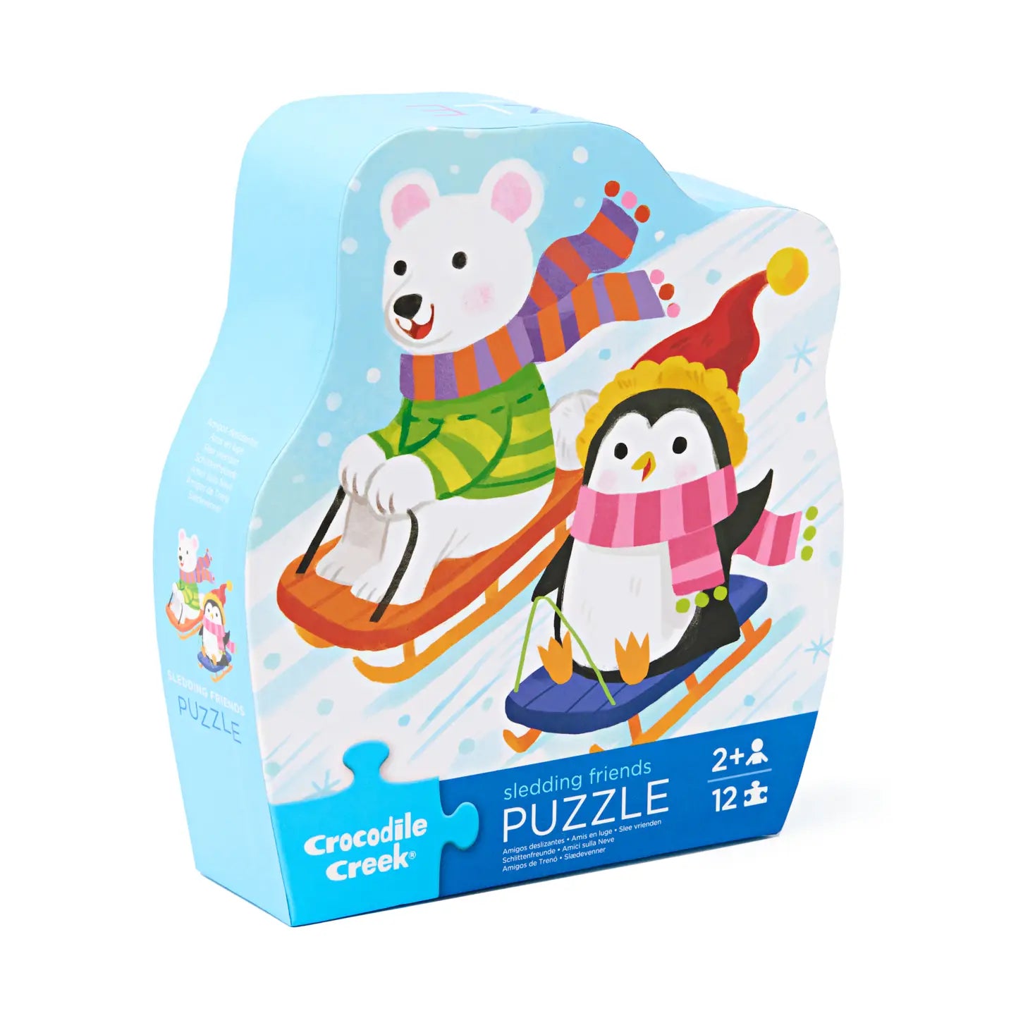 Crocodile Creek 12-Piece Puzzle - Sledding Fun