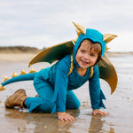Band of the Wild Jade Blue and Gold Dragon Costume