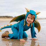 Band of the Wild Jade Blue and Gold Dragon Costume