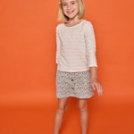 Bisby Emily Skirt- French Blue Floral Corduroy