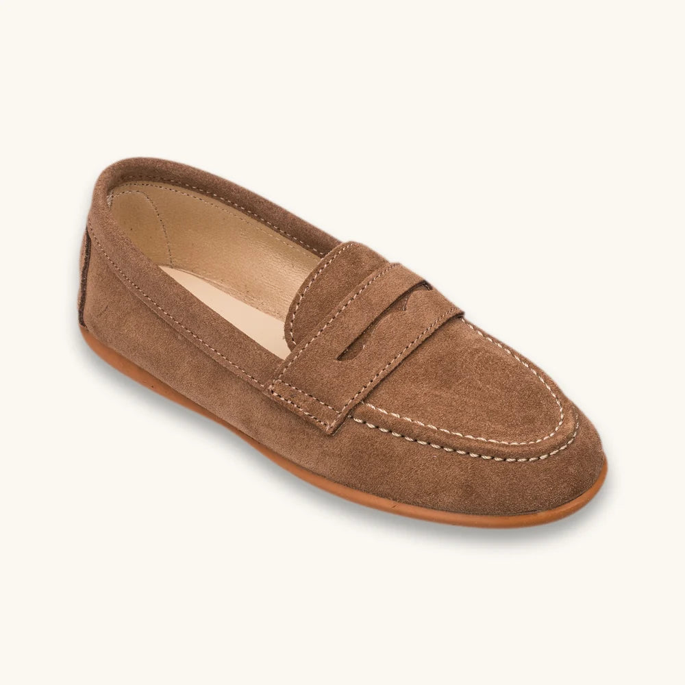 Elephantito Suede Penny Loafer- Toffee