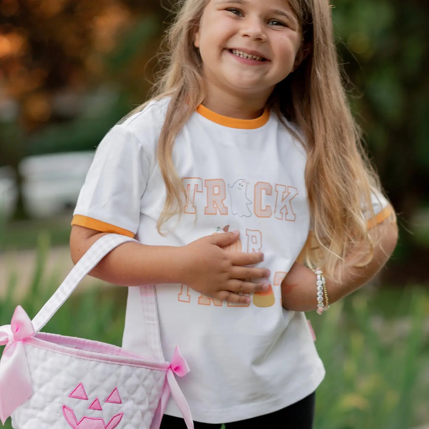 Bits and Bows Pink Petite Pumpkin Tote