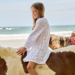 Minnow Girls White Embroidered Coverup