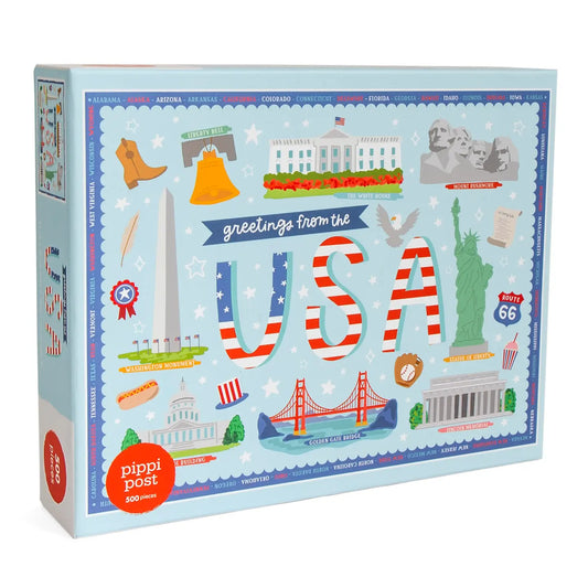 Pippi Post Greetings from the USA- 500 Piece Puzzle