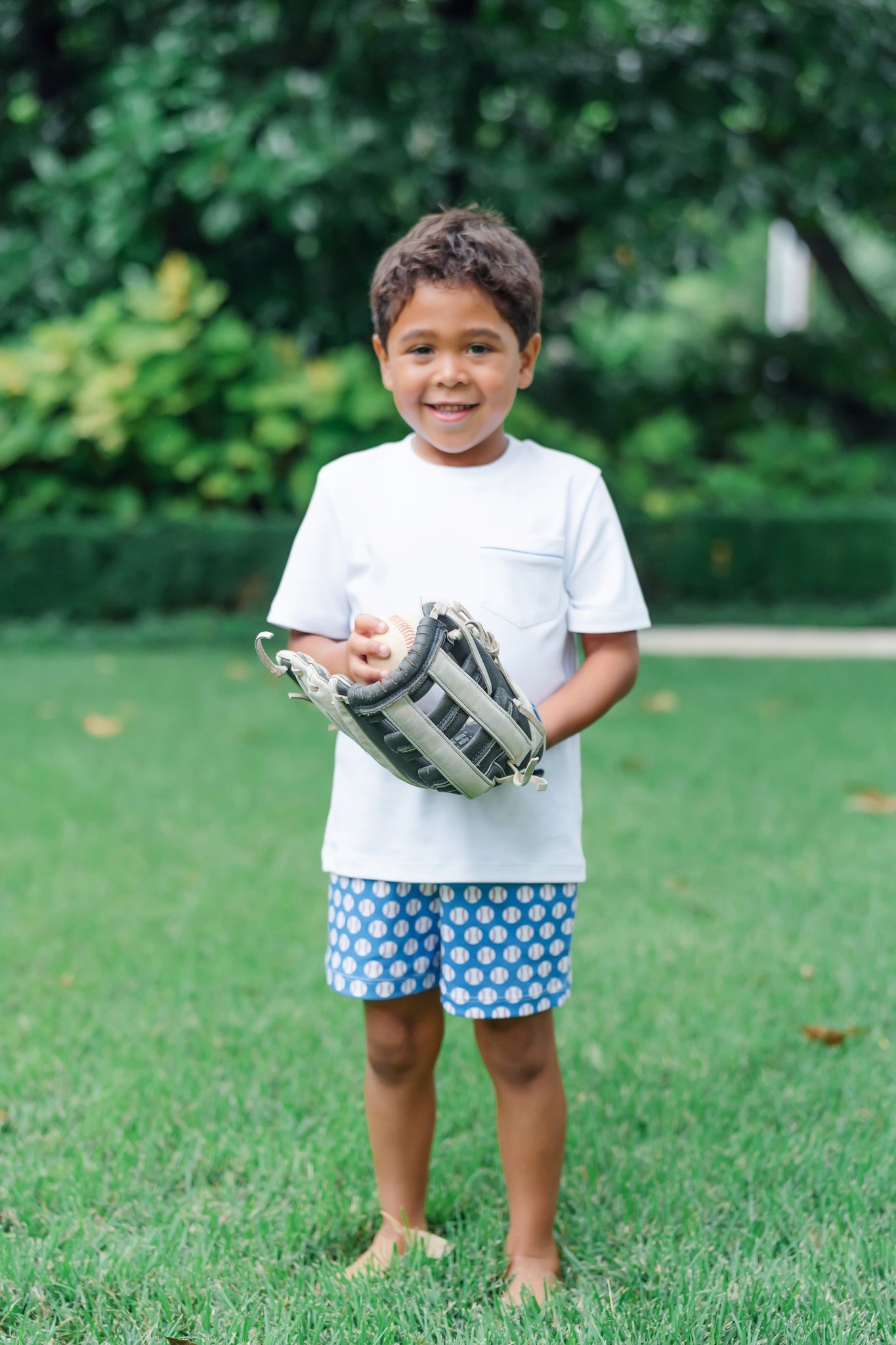 Lila and Hayes Walker Boys' Short Set - Baseball Grand Slam