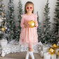 Sweet Wink Blush Shimmer Christmas Long Sleeve Tutu Dress