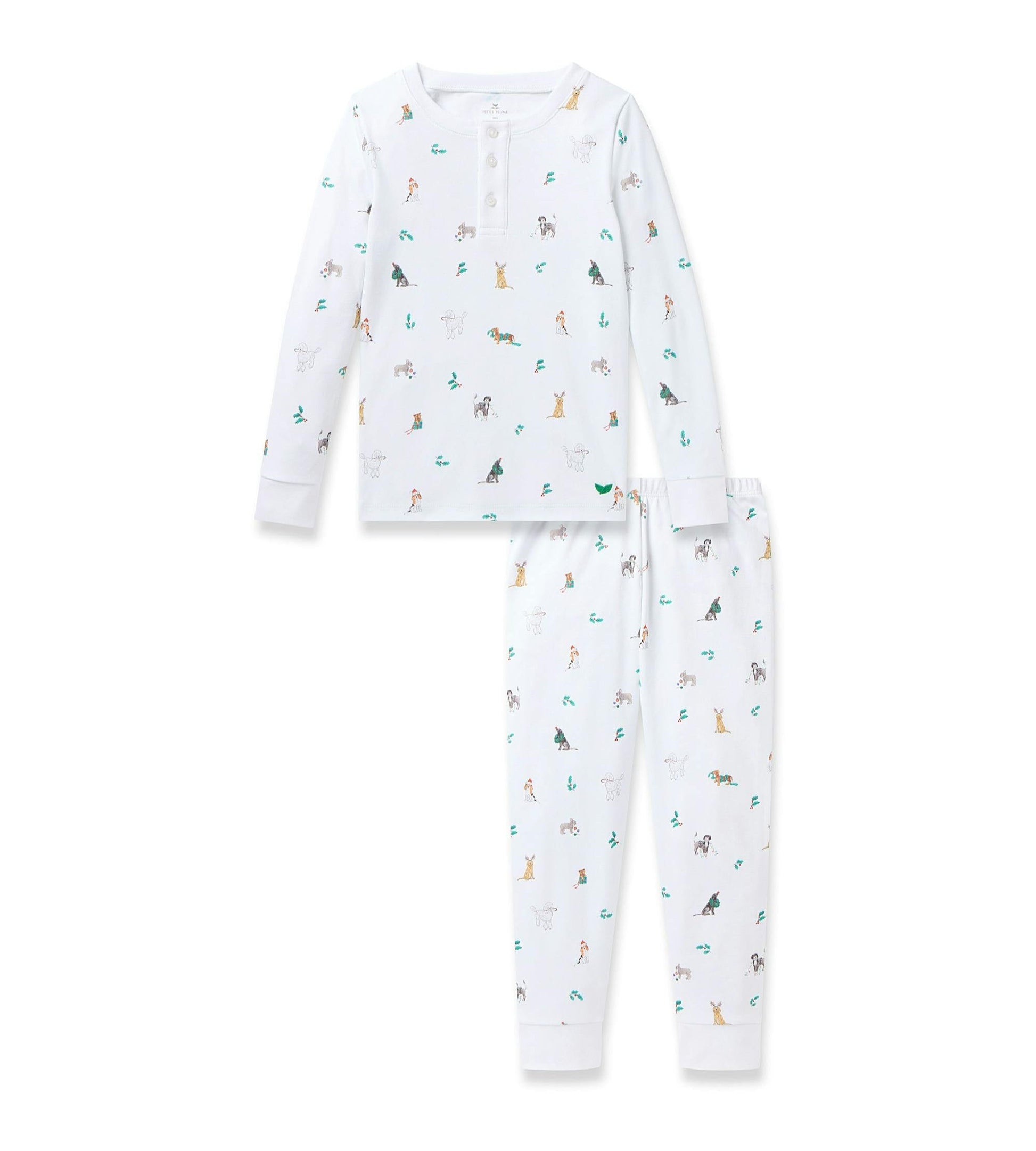 Petite Plume Jingle Paws Snug Fit Pajama Set