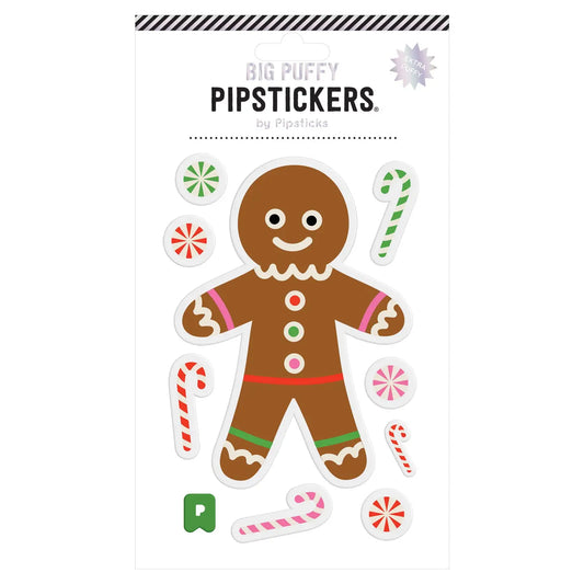 Pipsticks Big Puffy Gingerbread Cookie Stickers