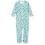 Lila and Hayes Parker Boys' Pima Cotton Zipper Pajama - Wild West Blue
