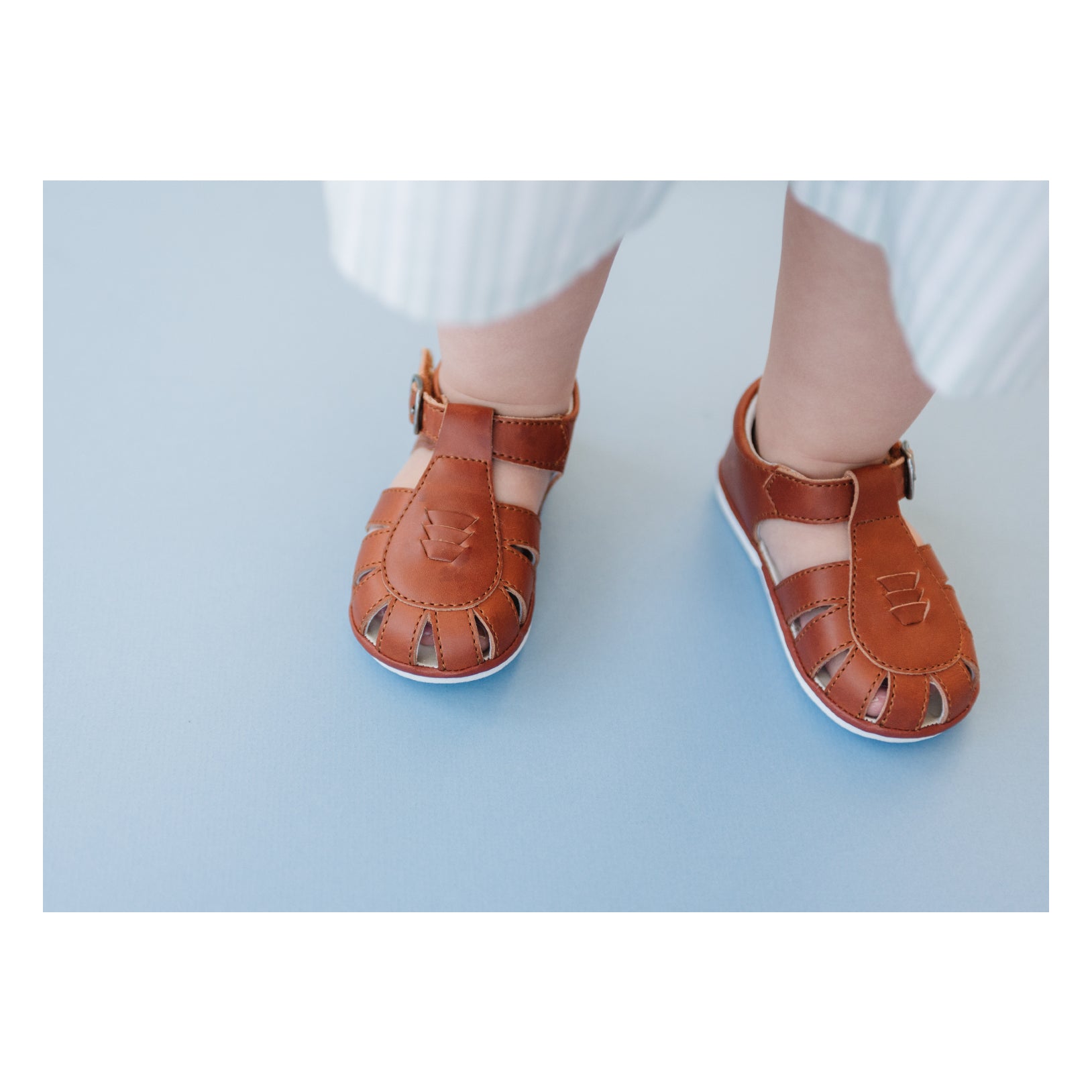Baby Henry Caged Leather Sandal