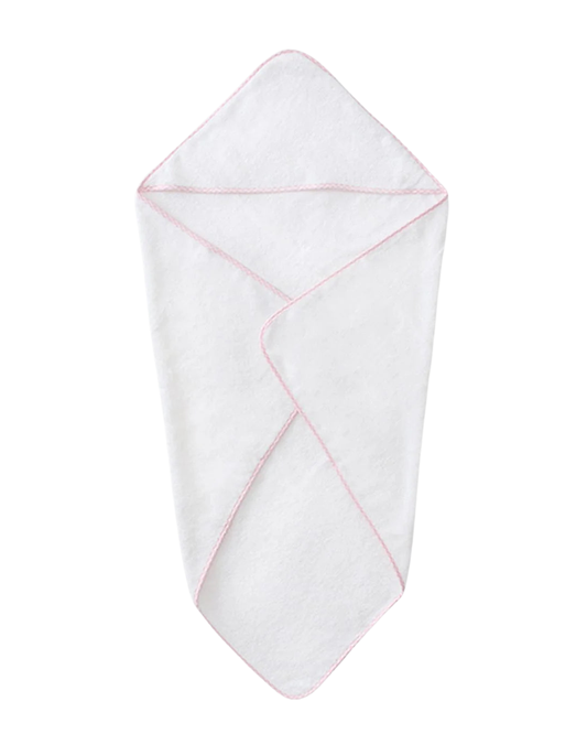 Baby Hooded Towel - Light Pink Gingham