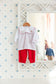 Boy's Candy Cane Two Piece Pants Set