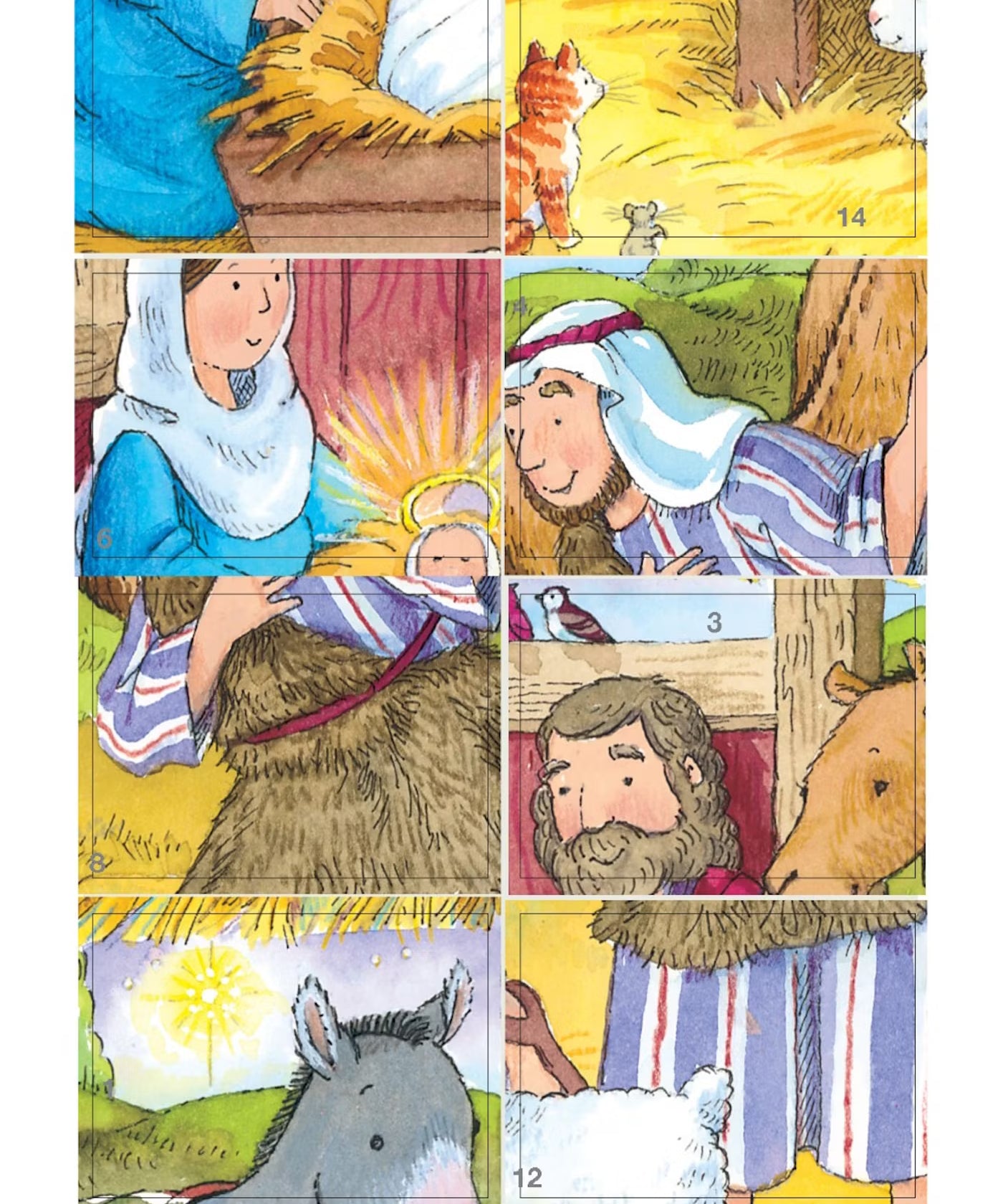 Easy Nativity Scene Sticker Picture Puzzle
