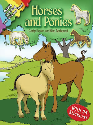 Dover Horses and Ponies Coloring and Sticker Fun