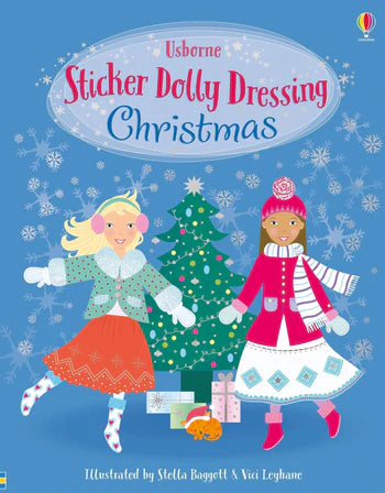 Usborne Books Sticker Dolly Dressing Christmas