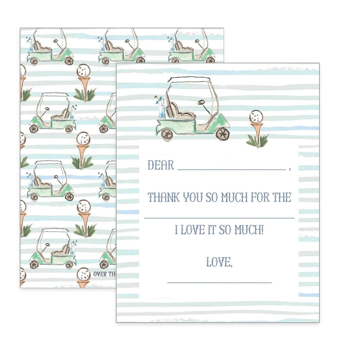 Over The Moon Golf Thank You Notecards