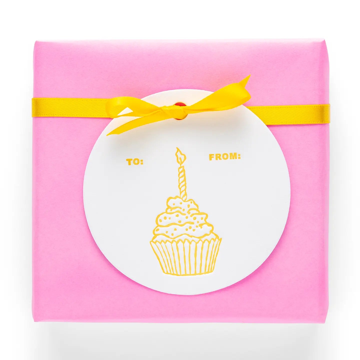 Letterpress Cupcake Gift Tags