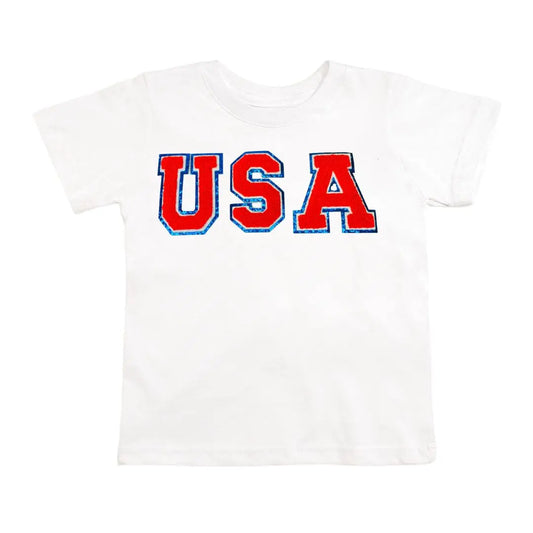 Sweet Wink USA Patch Short Sleeve T-Shirt - Red