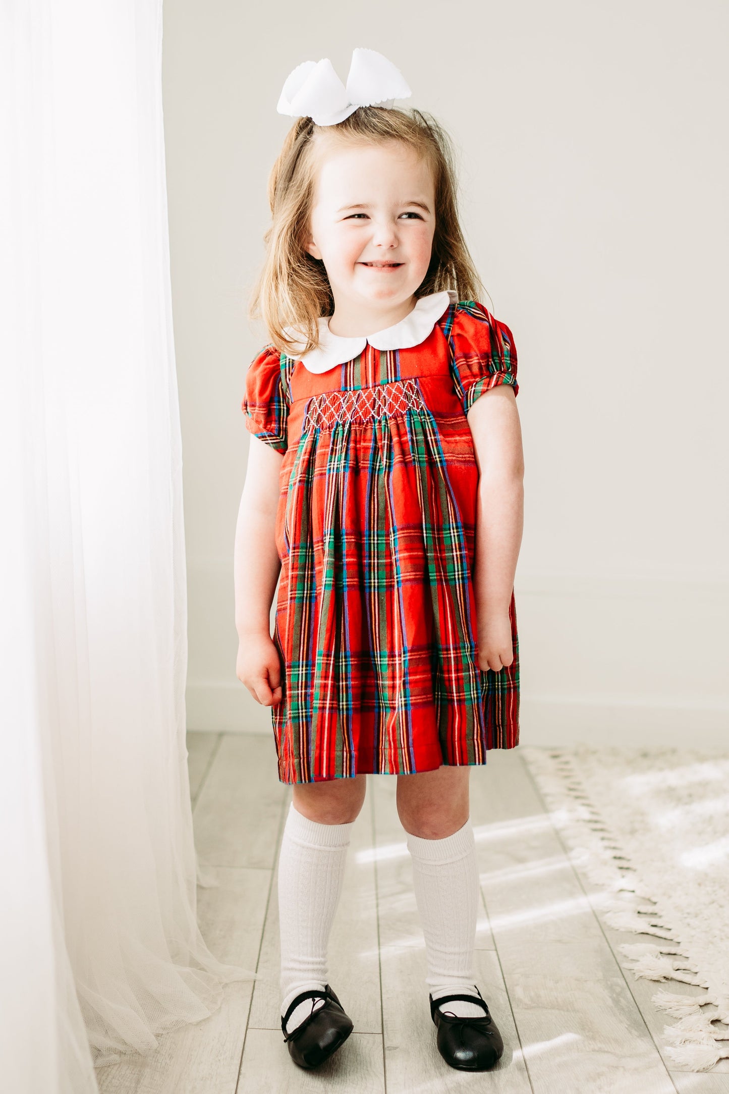 Maddie and Connor Red Tartan Dress