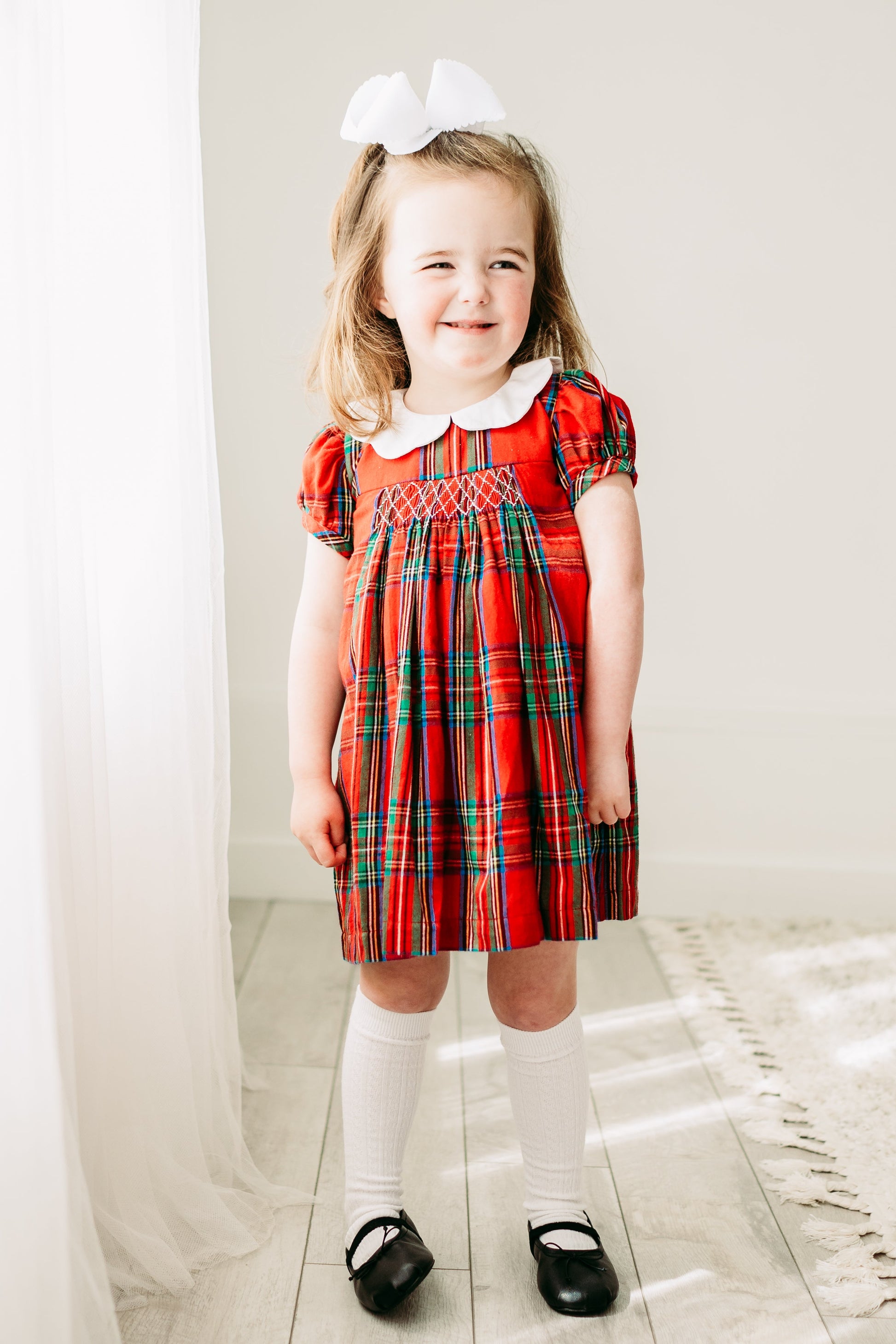 Maddie and Connor Red Tartan Dress