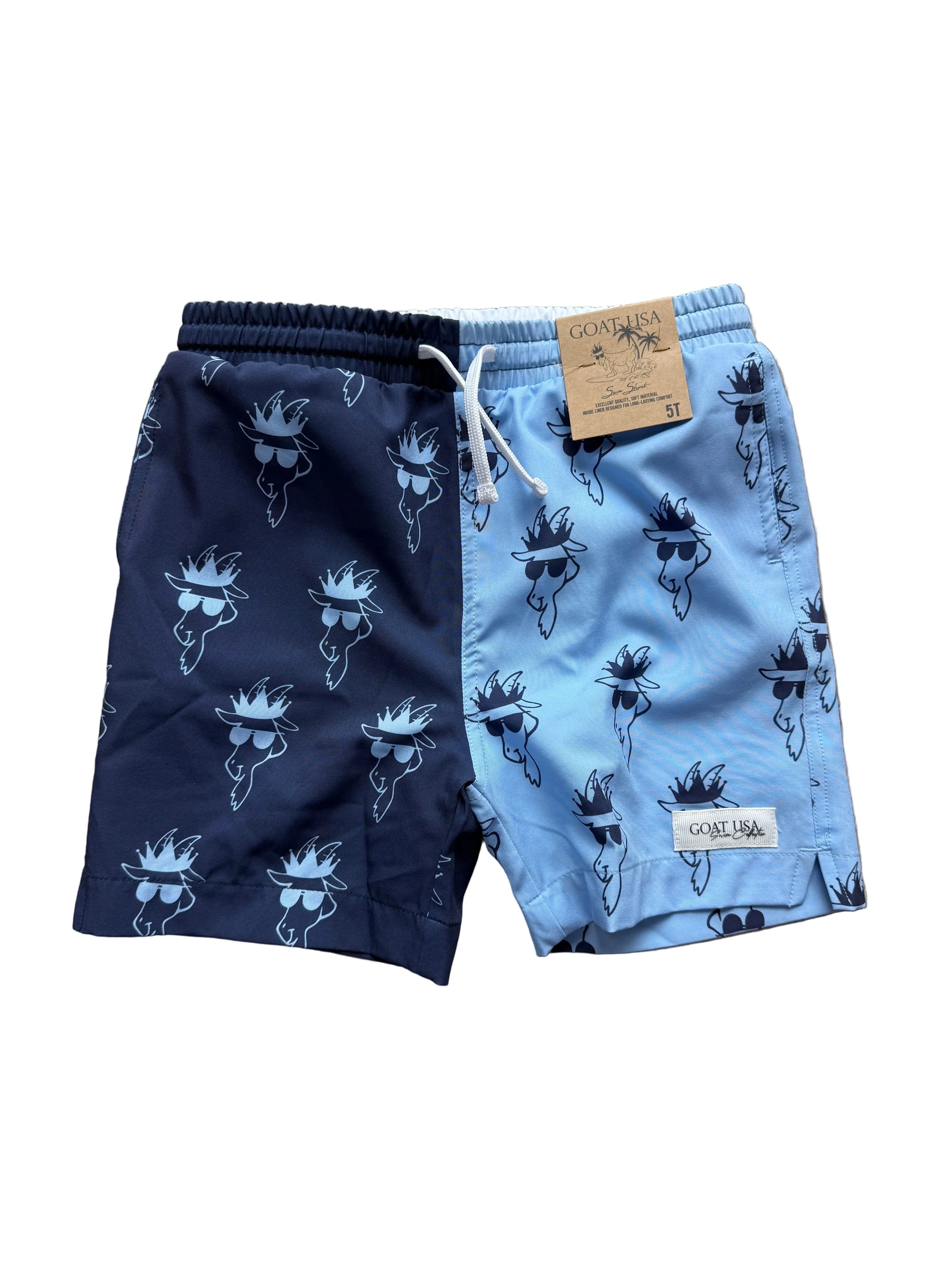GOAT USA Kids Navy Printed Bathing Suit