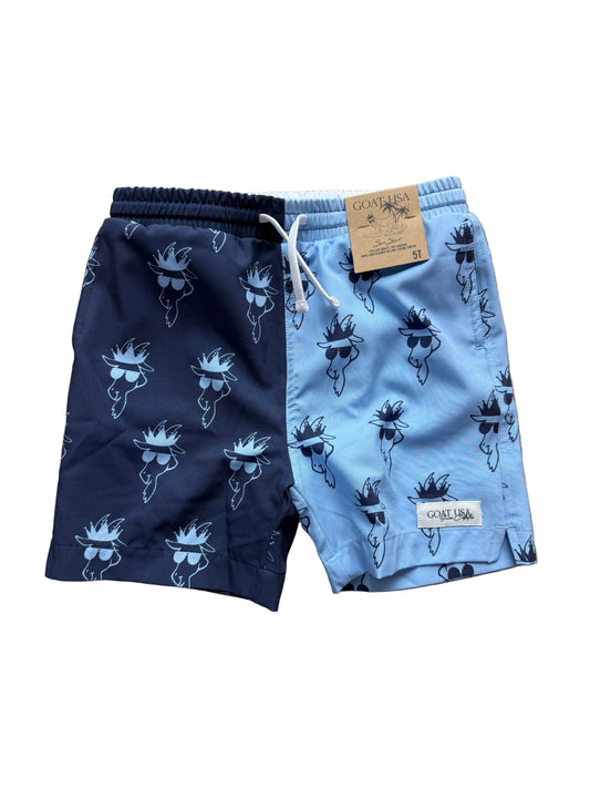 GOAT USA Kids Navy Printed Bathing Suit
