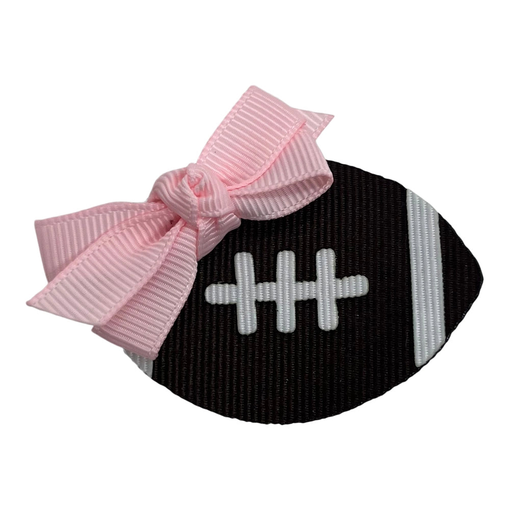 Bows For Belles Pink Football Clip