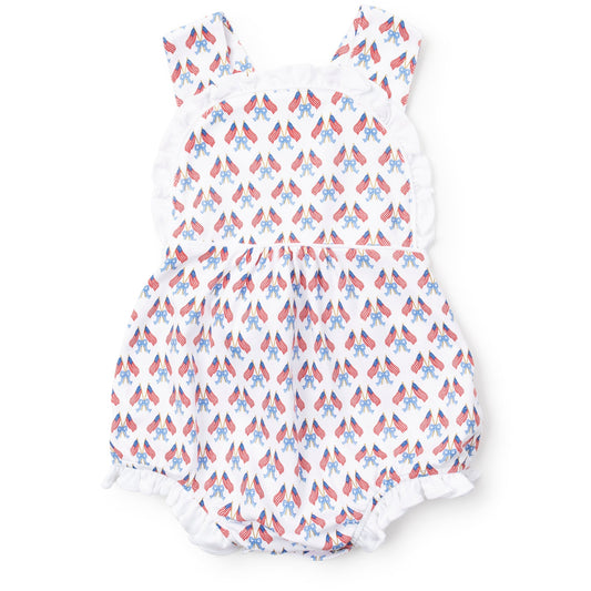 Lila and Hayes Eloise Girls' Pima Cotton Bubble - Stars, Stripes and Bows