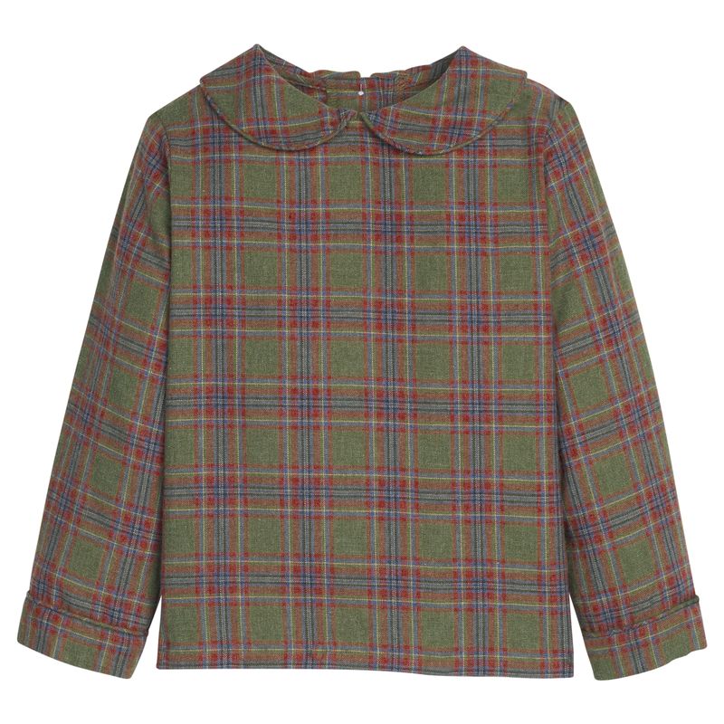Little English Peter Pan Shirt - Thornhill Plaid