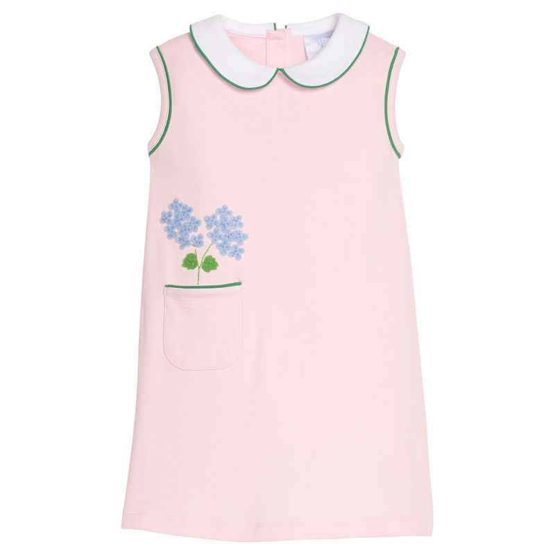 Little English Applique Libby Dress- Hydrangea